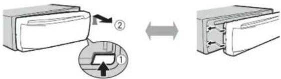 PIONEER DEH-X6900BT - Detaching the front panel - 1