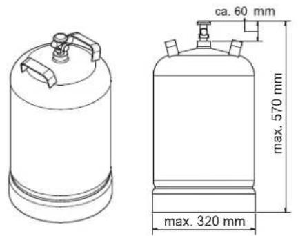 Roesle VIDER PRO G2-P - Size of gas cylinder: - 1