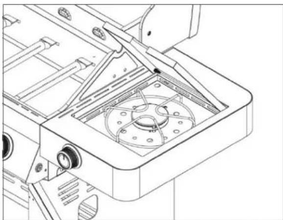 Roesle VIDERO G3 Pure - Side burner with gas cooker (optional equipment) - 1