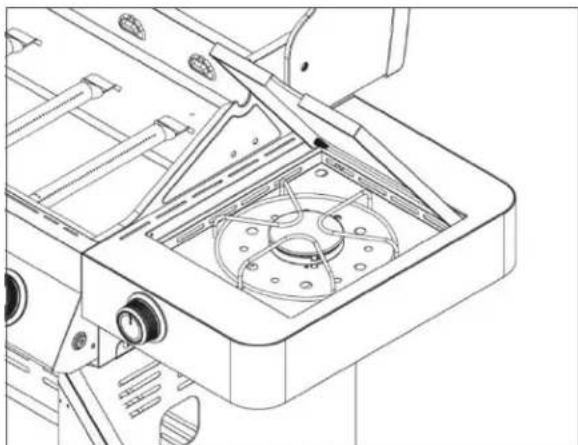 Roesle VIDERO PRO G4-SB smart - Brûleur latéral avec plaque de cuisson à gaz (équipement en option) - 1