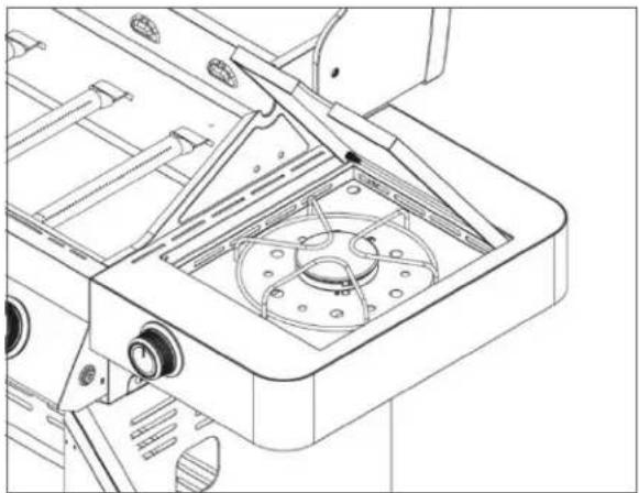 Roesle VIDERO PRO G4-SB smart - Bruciatore laterale con piano cottura a gas (dotazione opzionale) - 1