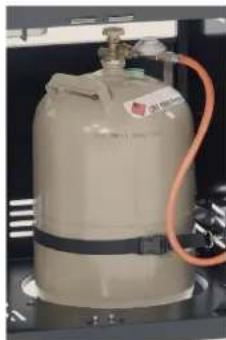 Roesle VIDERO PRO G4-SB smart - Inbouw van de gasfles in de onderkast - 1