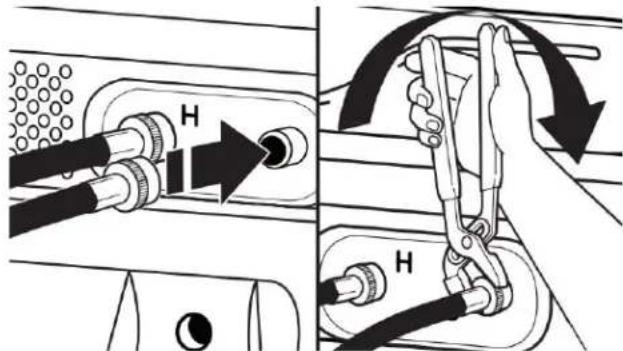 WHIRLPOOL WFW5720RW - Connect inlet hoses to washer - 1