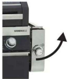 Roesle VIDER0 G2 - Disconnect the gas hose every time before unfolding the side table! In this way you avoid pinching the gas hose. - 1