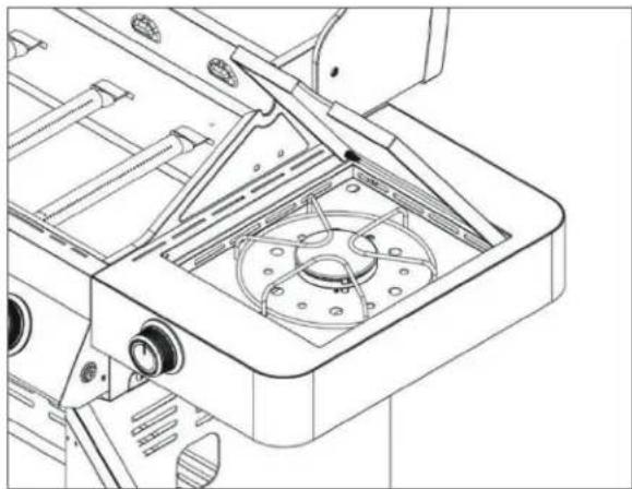 Roesle VIDER0 G2 - Side burner with gas cooker (optional equipment) - 1