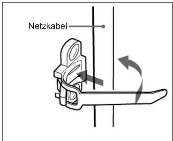 SONY AC-DN1 - Verwendung der Kabelschelle - 2