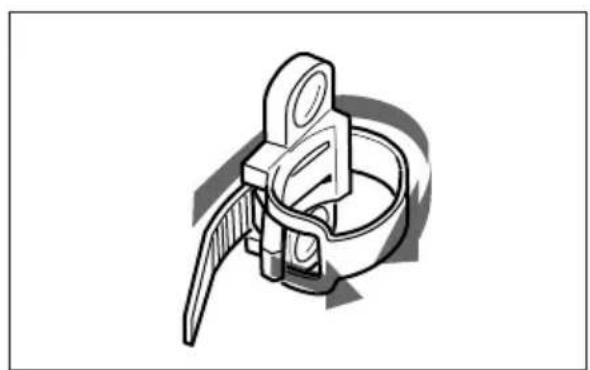 SONY AC-DN1 - Verwendung der Kabelschelle - 1
