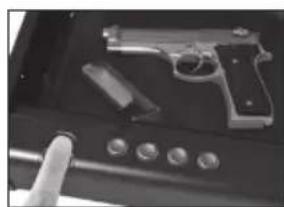 SentrySafe QAP1BLX - Unlocking your safe - 3