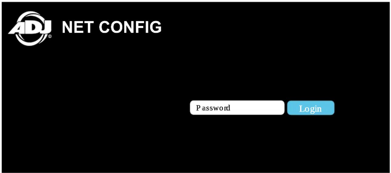 ADJ® NET CONFIG Password Login