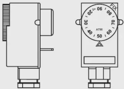 Oreg AT60E - AT60E / AT90E Thermostats d'applique - 1