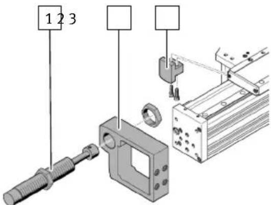 Festo ELCC-TB-KF-60-600-0H-P0-CR - Fixation de la protection de fin de course - 1