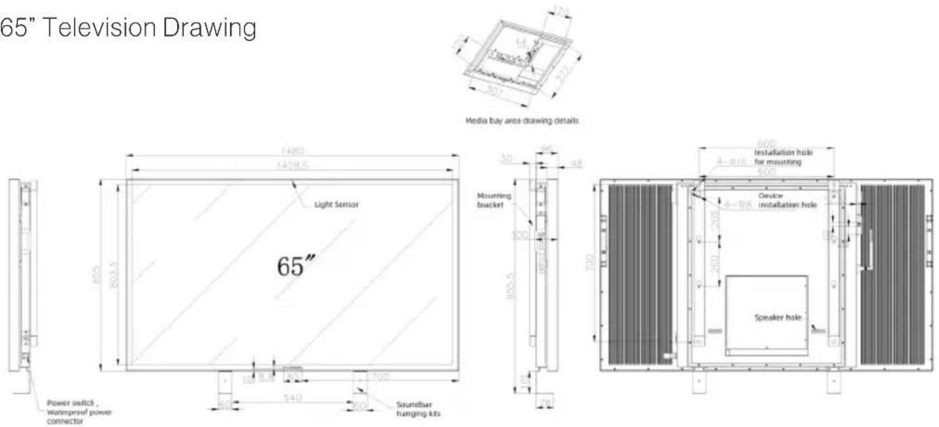 Furrion FUDI55SSA - Dimension Drawings - 2