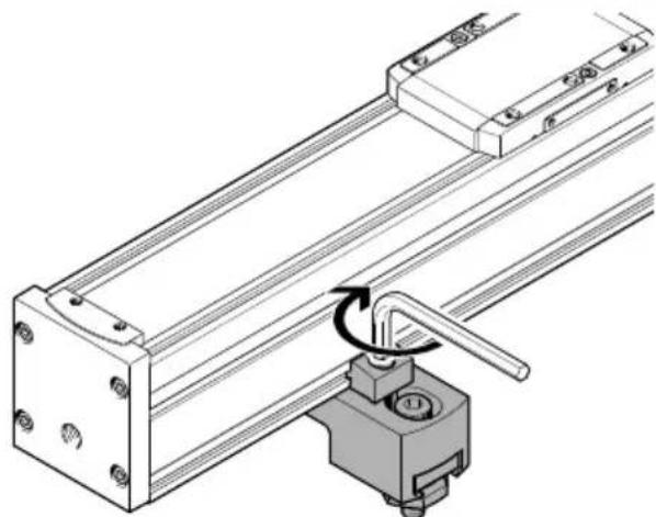 Festo YXCA-2-B - Desserrage et fixation de la plaque d'ajustage sur l'axe X - 2