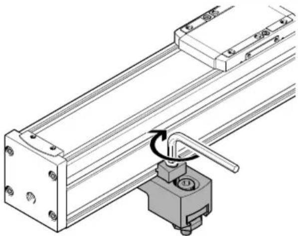 Festo YXCA-1-B - Desserrage et fixation de la plaque d'ajustage sur l'axe X - 2