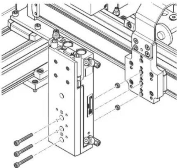 Festo YXCA-1-B - Montage du module Z DHMZ-DGST sur le module Y EHMY-...-ELGC - 1