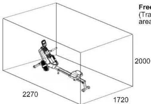Christopeit RW 1000 - TRAINING SPACE REQUIREMENT - 2