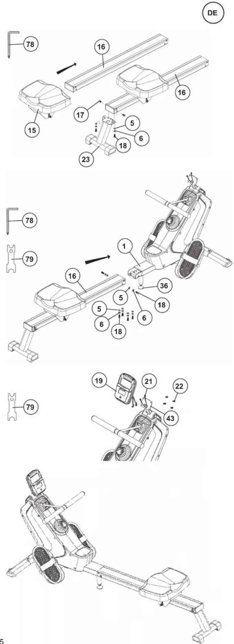 Christopeit RW 1000 - KONTROLLE UND INBETRIEBNAHME - 1