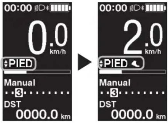 SHIMANO SW-E8000-L - ■ssage au mode [PIED] (mode d'assistance à la marche) - 9