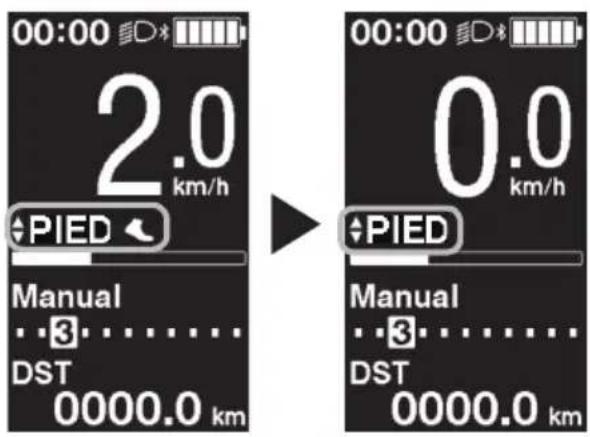 SHIMANO SW-E8000-L - ■ssage au mode [PIED] (mode d'assistance à la marche) - 11