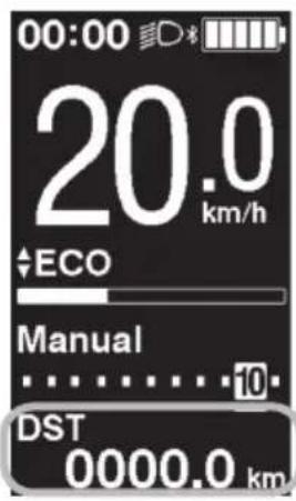 SHIMANO SW-E8000-L - angement de l'affichage des données relatives à la promenade (SC-E6100) - 2