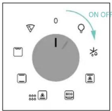 CANDY CA6 NP3T2HTW - SWITCHING ON/OFF THE OVEN - 1