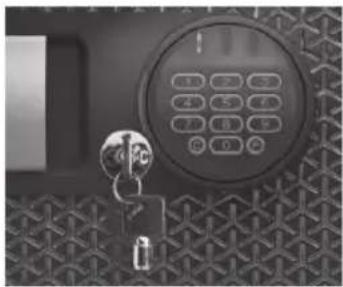 SentrySafe FPW082FS - Verrouillage du coffre à l'aide de la clé de secours uniquement (pour certains modèles) - 1