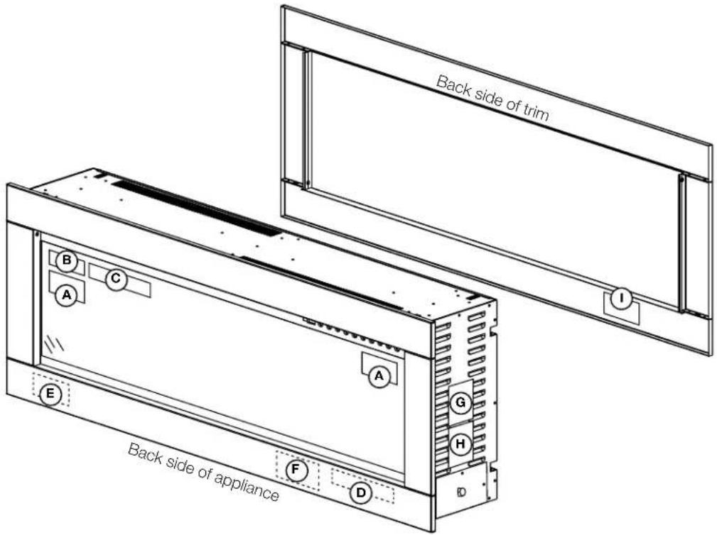 Napoleon CLEARion Elite NEFBD50HE - label location - 1