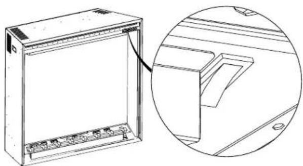 Napoleon Elevation Electric Fireplace NEFB42H-MF - heater lockout switch - 1