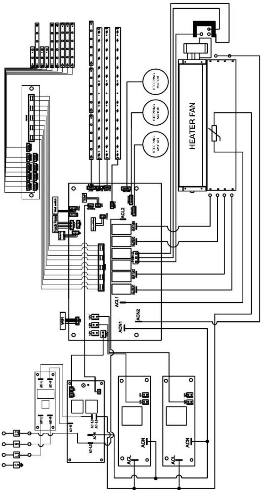 Napoleon Elevation Electric Fireplace NEFB42H-MF - NEFB36H-MF wiring diagram - 2
