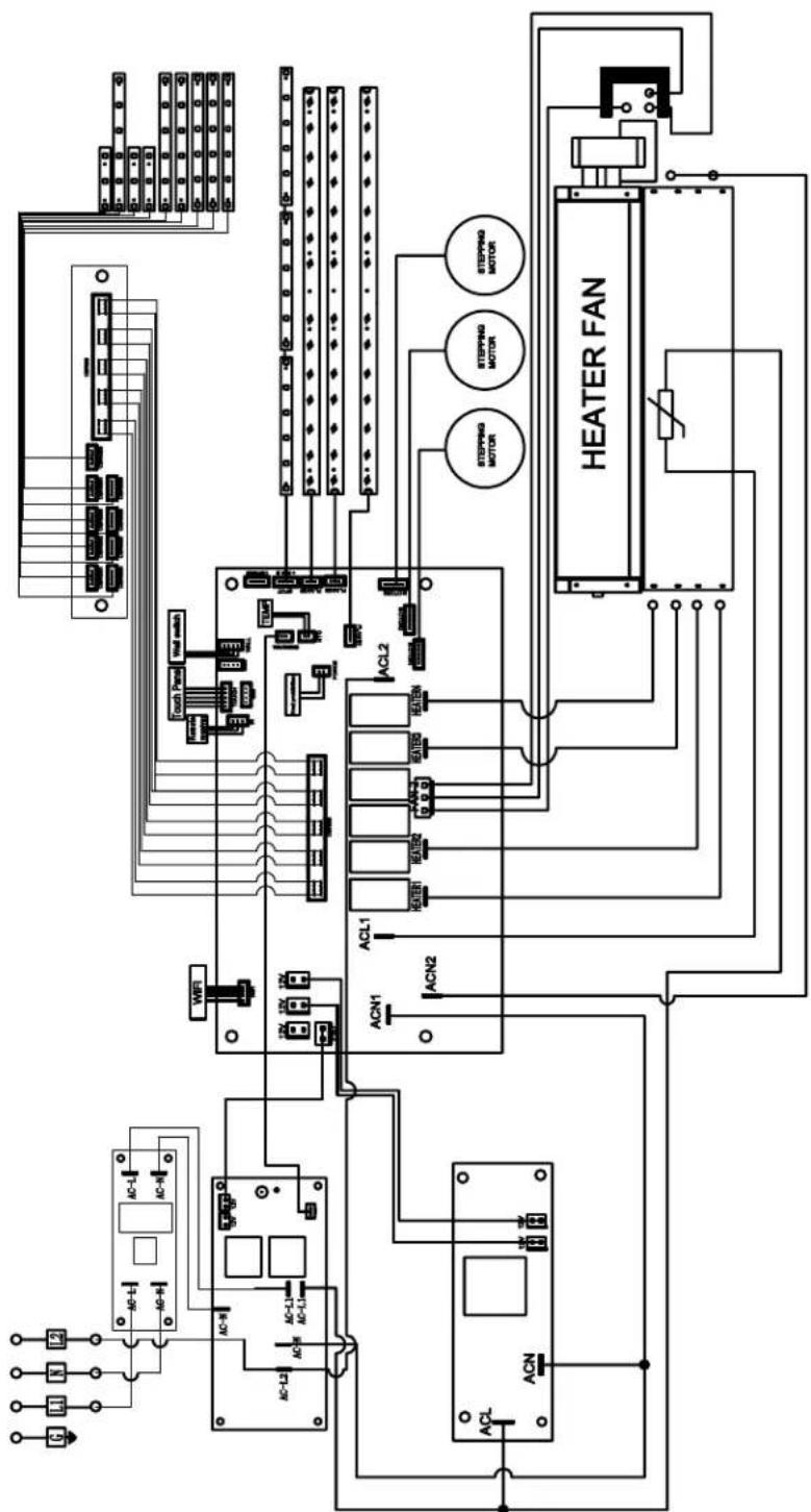 Napoleon Elevation Electric Fireplace NEFB42H-MF - NEFB36H-MF wiring diagram - 1