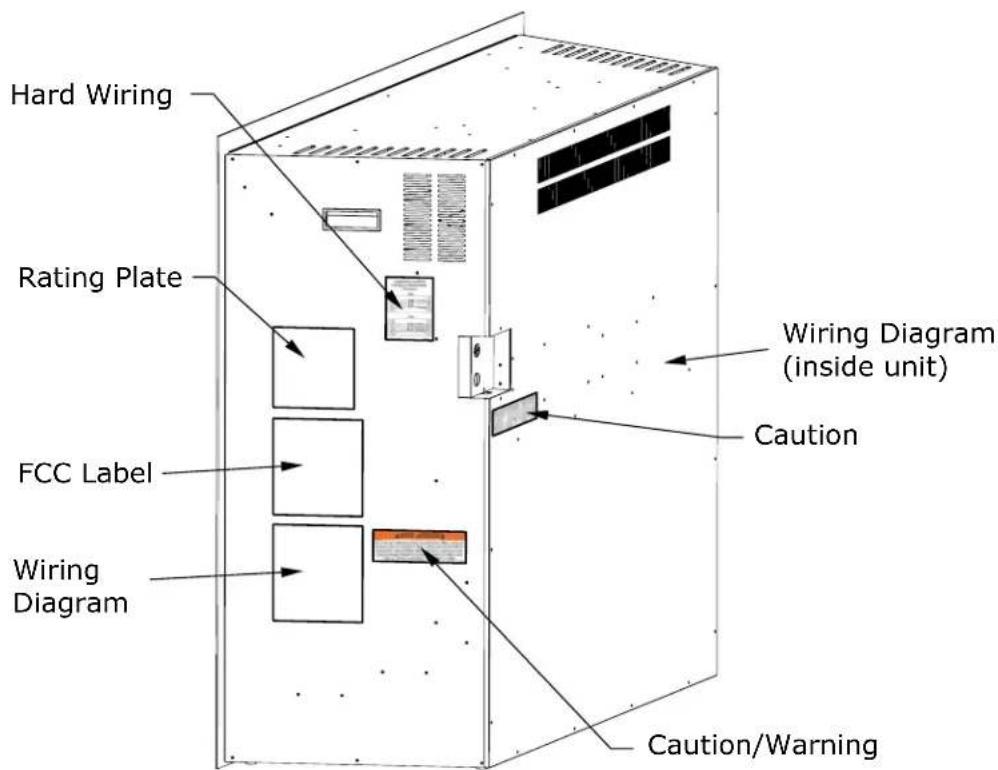 Napoleon Elevation Electric Fireplace NEFB42H-MF - label location - 2