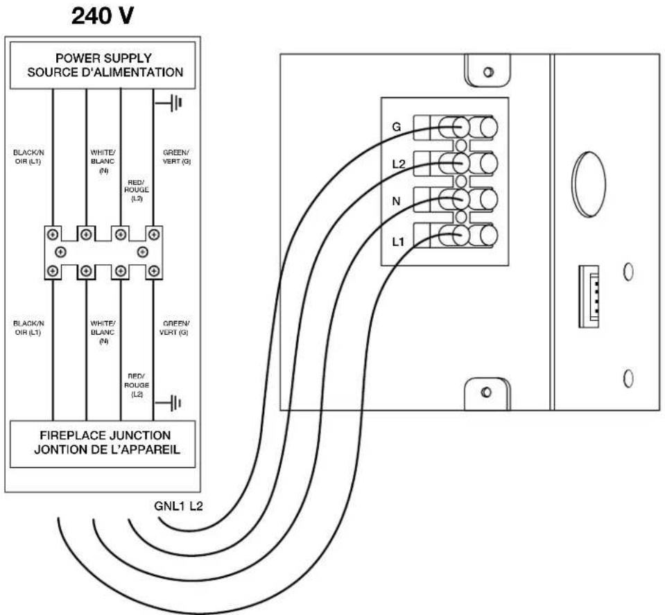 Napoleon Elevation Electric Fireplace NEFB42H-MF - 240 V hard-wiring - 1