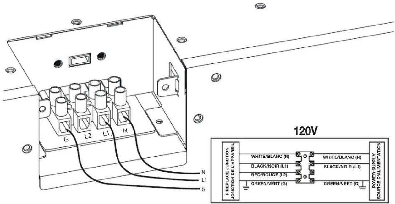 Napoleon Astound-Built In NEFB96AB - 120V hard wiring - 1