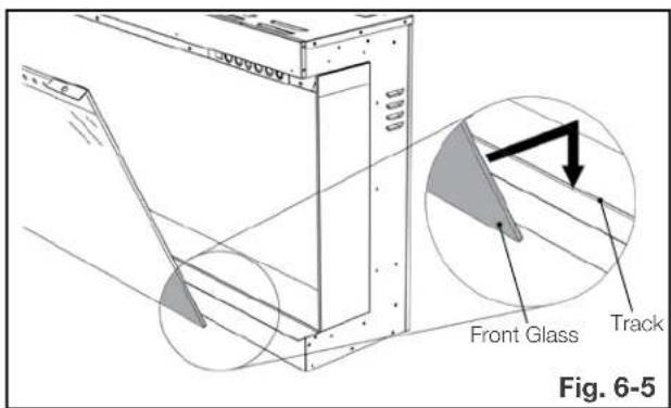 Napoleon Trivista Primis NEFB60H-3SV - front glass installation / removal - 1