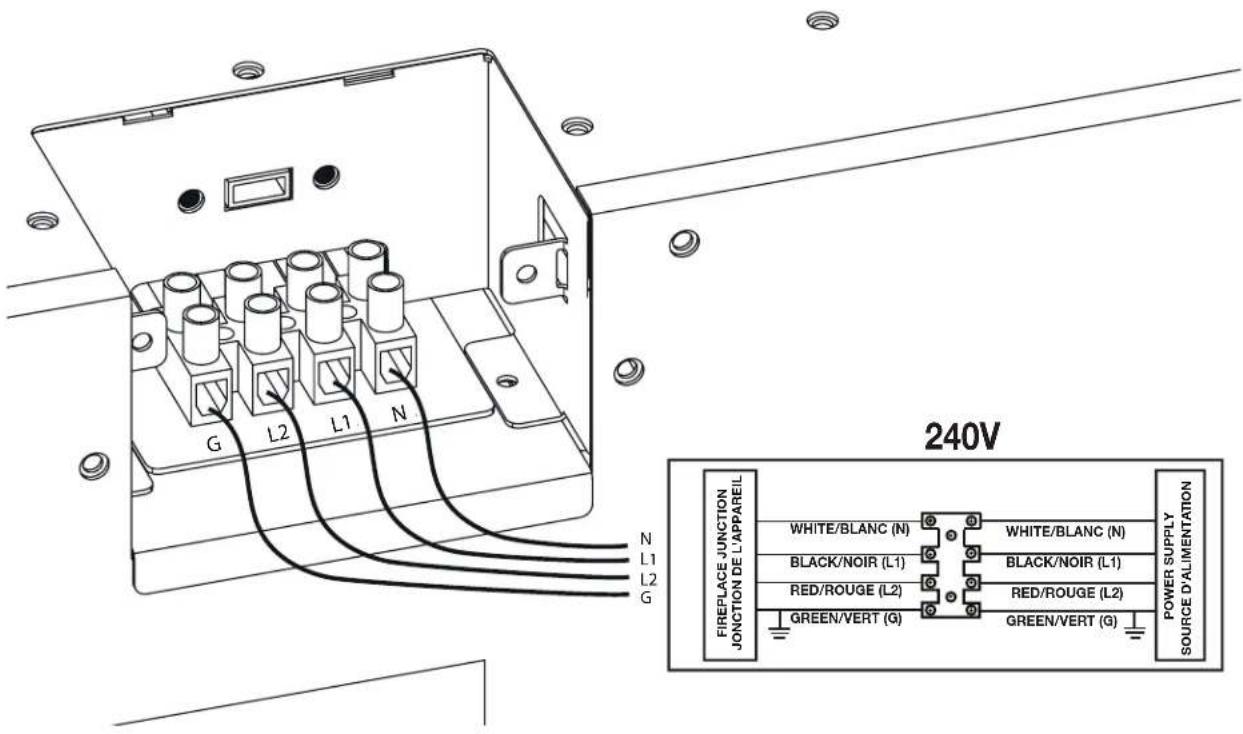 Napoleon Astound-Built In NEFB62AB - 240V hard wiring - 1