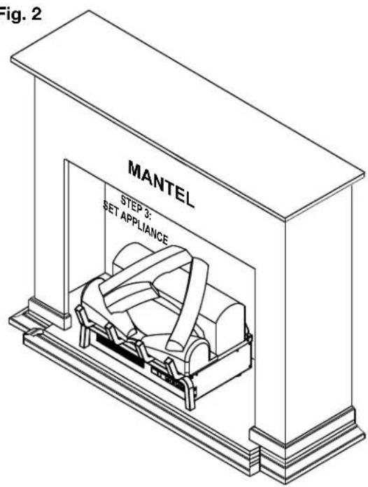 Napoleon Woodland NEFI18H - installing log set into mantel - 2
