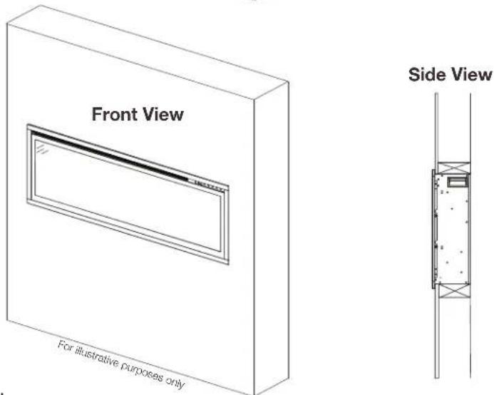 Napoleon Entice NEFL36CFH-1 - Partially-Recessed Installation - 1