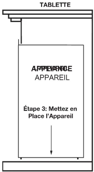 TABLETTE APPELANCE APPAREIL Étape 3: Mettez en Place l'Appareil