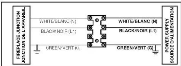 Napoleon Alluravision NEFL42CHS-1 - branchement par câble 120V (NEFL42/50/60/74CHS-1 seulement) - 2