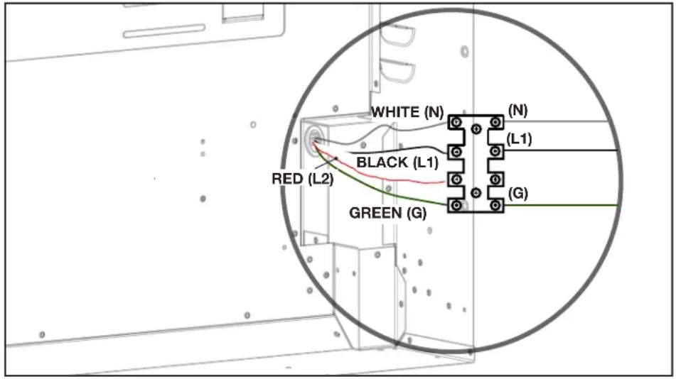 Napoleon Alluravision NEFL42CHS-1 - 120V hardwiring installation (NEFL42/50/60/74/100CHD-1 only) - 1
