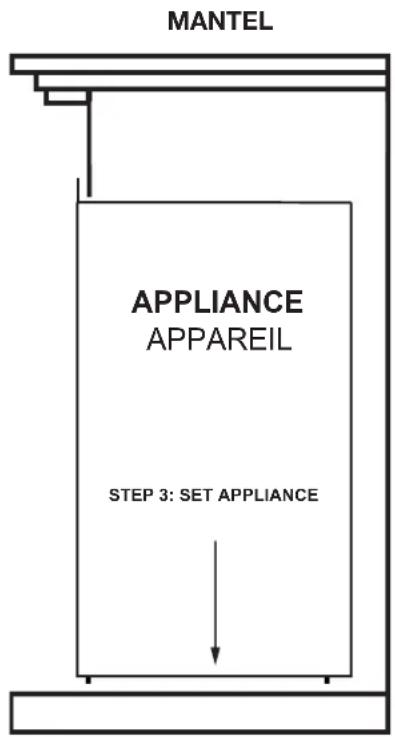 Napoleon Alluravision NEFL42CHD-1 - installing the appliance into a mantel - 2
