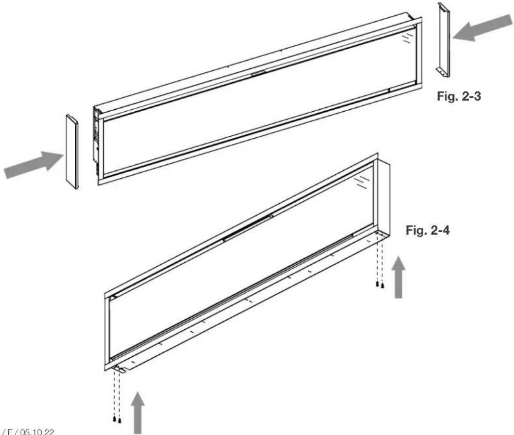 Napoleon Alluravision NEFL42CHD-1 - side panel installation (optional, wall mount installation only) - 1