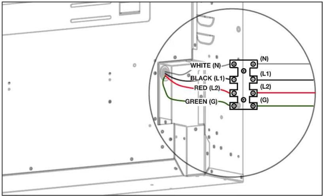 Napoleon Alluravision NEFL42CHD-1 - 240V hard wiring installation (NEFL42/50/60/74/100CHD-1 only) - 1