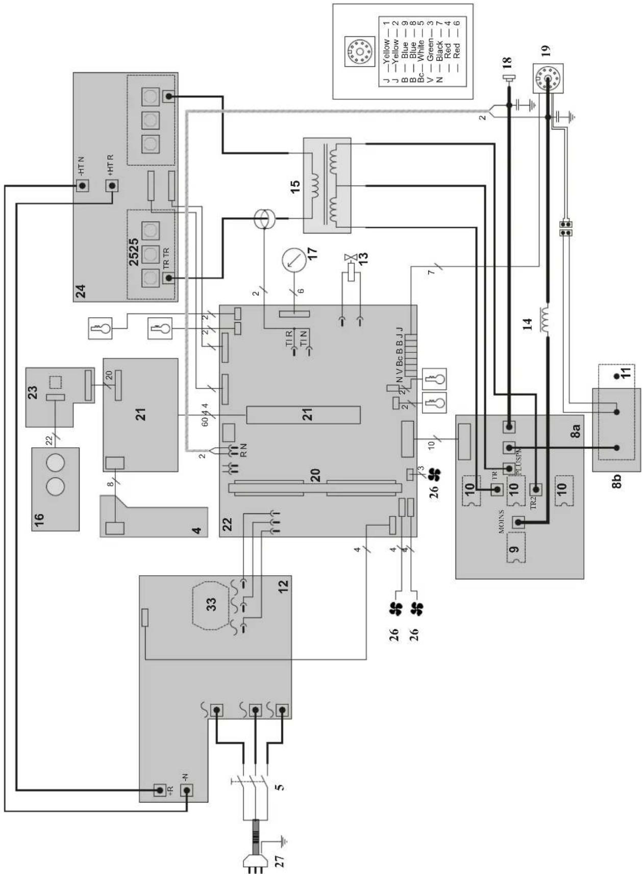 GYS Cutter 105 CT - CIRCUIT DIAGRAM / SCHALTPLAN / DIAGRAMA ELECTRICO / ЭЛЕКТРИЧЕСКАЯ СХЕМА / ELEKTRISCHE SCHEMA / SCEMA ELETTRICO - 1