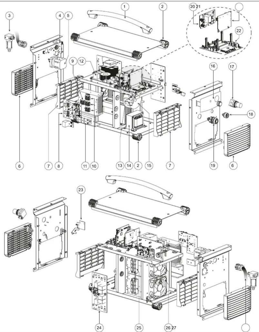 GYS Cutter 105 CT - SPARE PARTS / ERSATZTEILE / PIEZAS DE REPUESTO / ЗАПАСНЫЕ ЧАСТИ / RESERVE ONDERDELEN / PEZZI DI RICAMBIO - 1