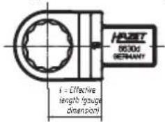 Hazet 7291-5 sTac - Effective lengths - 3