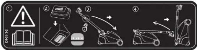 Hayter Hawk 43 - Adesivi di sicurezza e di istruzione - 5