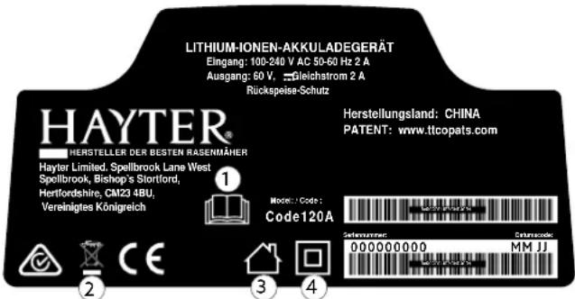Hayter Hawk 43 - Sicherheits- und Anweisungsaufkleber - 8