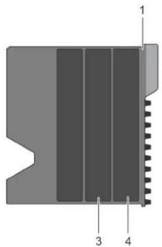 DELL PowerEdge T160 - Localisation du code de service express et du numéro de série - 1