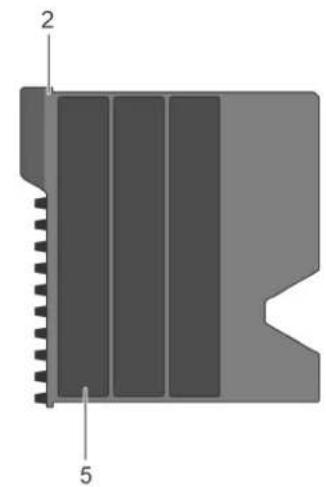 DELL PowerEdge T160 - Localisation du code de service express et du numéro de série - 2